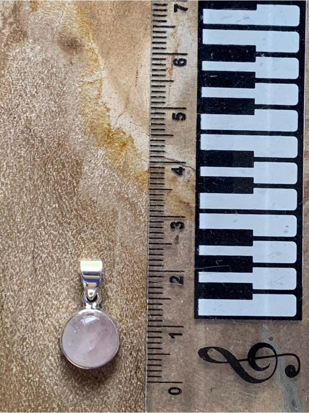 Sterling Silver Rose Quartz Pendant in Pink